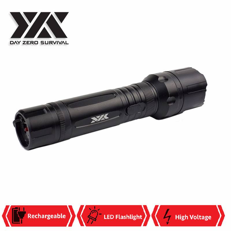 DZS Self Defense Tactical Flashlight Stun Gun 10 Million Volt Rechargeable