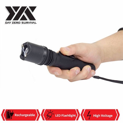 DZS Powerful 10 Million Volt LED Flashlight Stun Gun Rechargeable