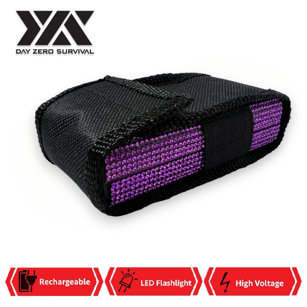 Purple Rhinestone DZS 10 Million Volt Self Defense Bling Stun Gun