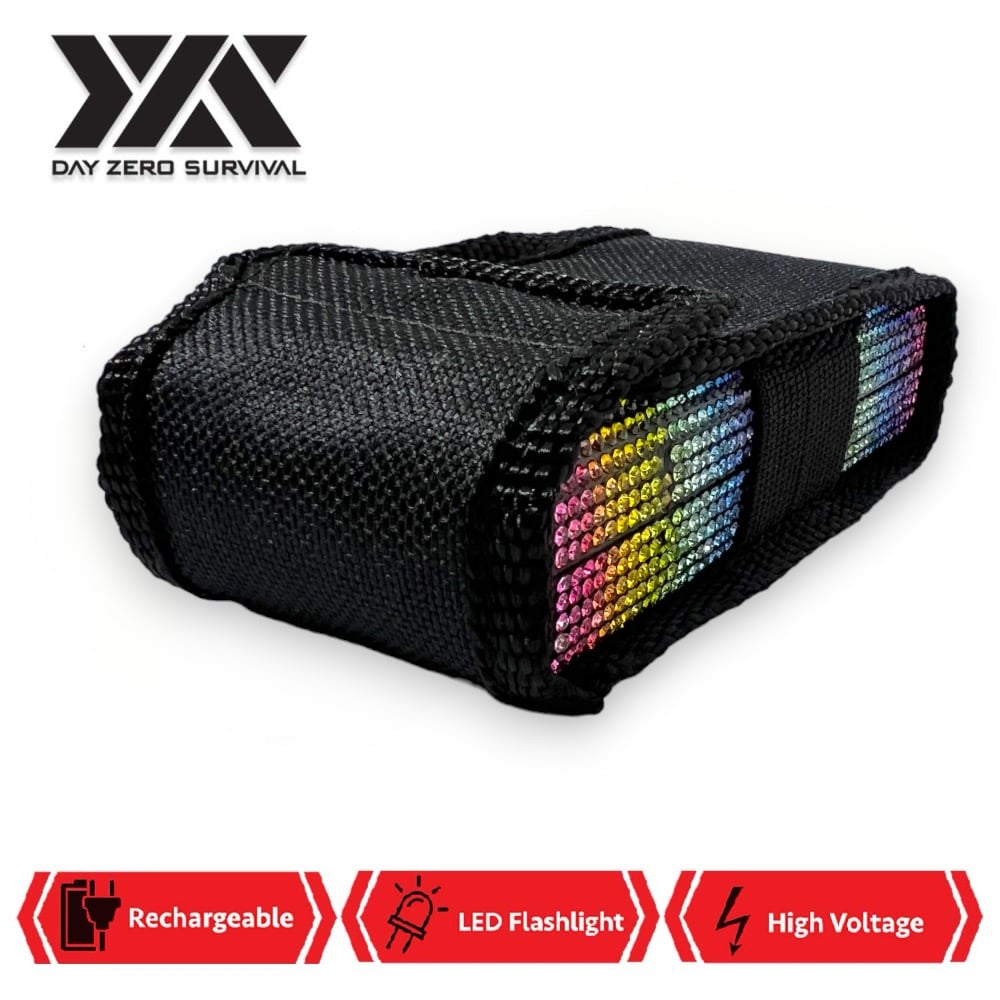 Rainbow Stripes DZS 10 Million Volt Self Defense Bling Stun Gun