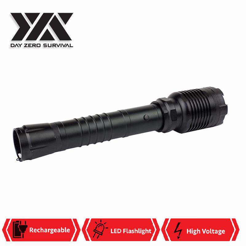 DZS Special Force Tactical Metal Stun Gun Rechargeable LED Flashlight