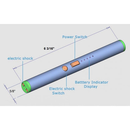 DZS Small Pen Sized 6 Inches Rechargeable Stun Gun Purple