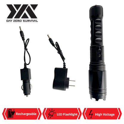 DZS Multifunction Led Flashlight With 25 Million Volts Stun Gun And Glass Breaker