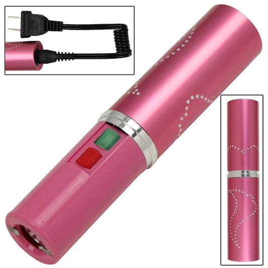 Electrika Lipstick 2.5 Million Volt Stun Gun Pink - 100 Lumen LED Flashlight