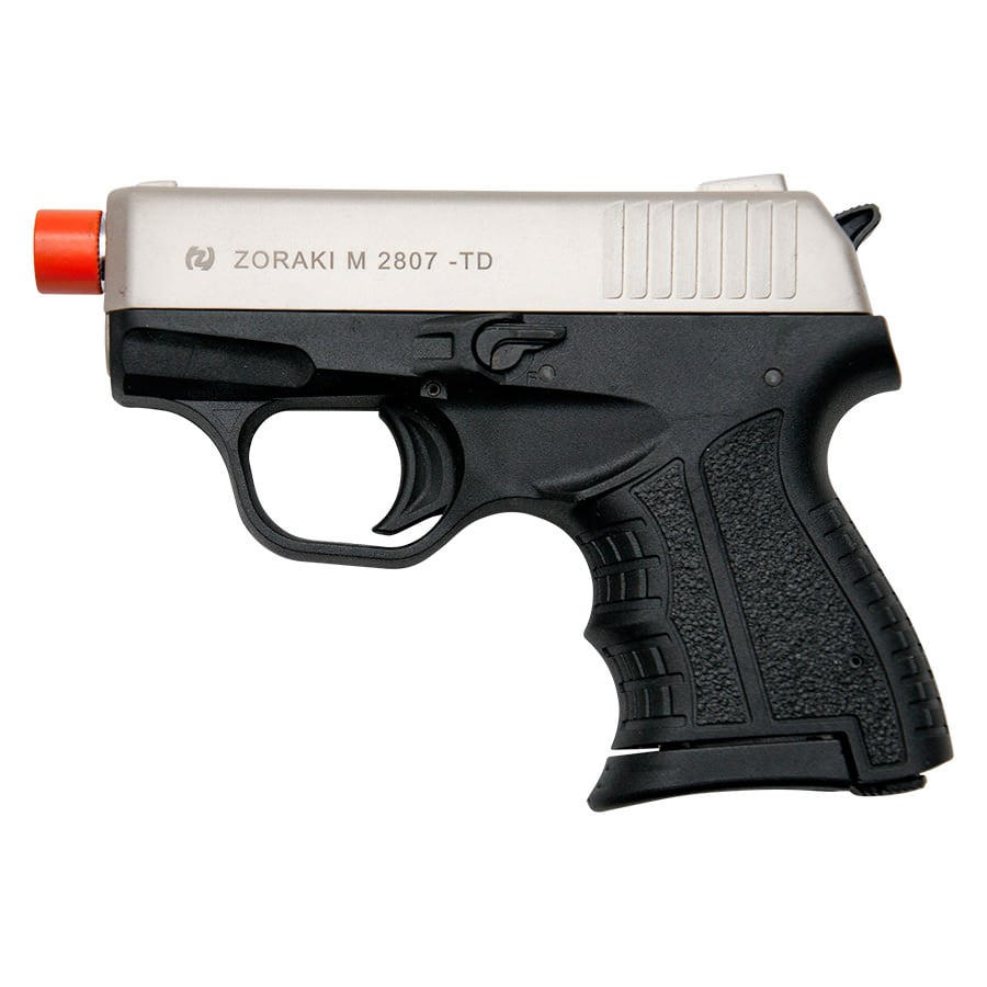 Zoraki M2807 Satin Finish - 8MM Front Firing Blank Pistol Semi-Auto Gun