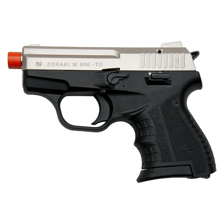 Zoraki M906 Satin Finish - 9MM Front Firing Blank Pistol Semi-Auto Gun