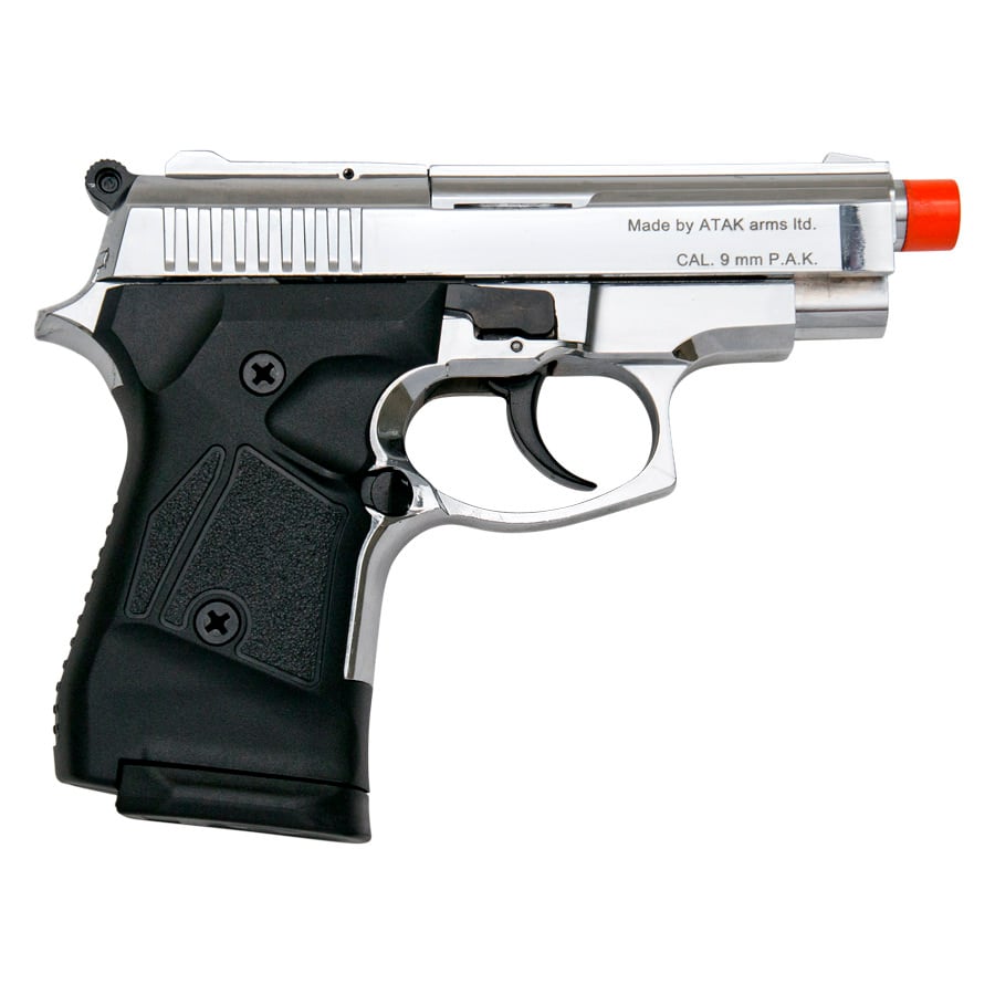 Zoraki Front Firing M914 Chrome Finish 9mm Blank Gun Pistol