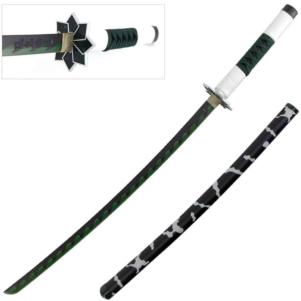 39.5" Steel Sanemi Shinazugawa Nichirin Katana Samurai Sword