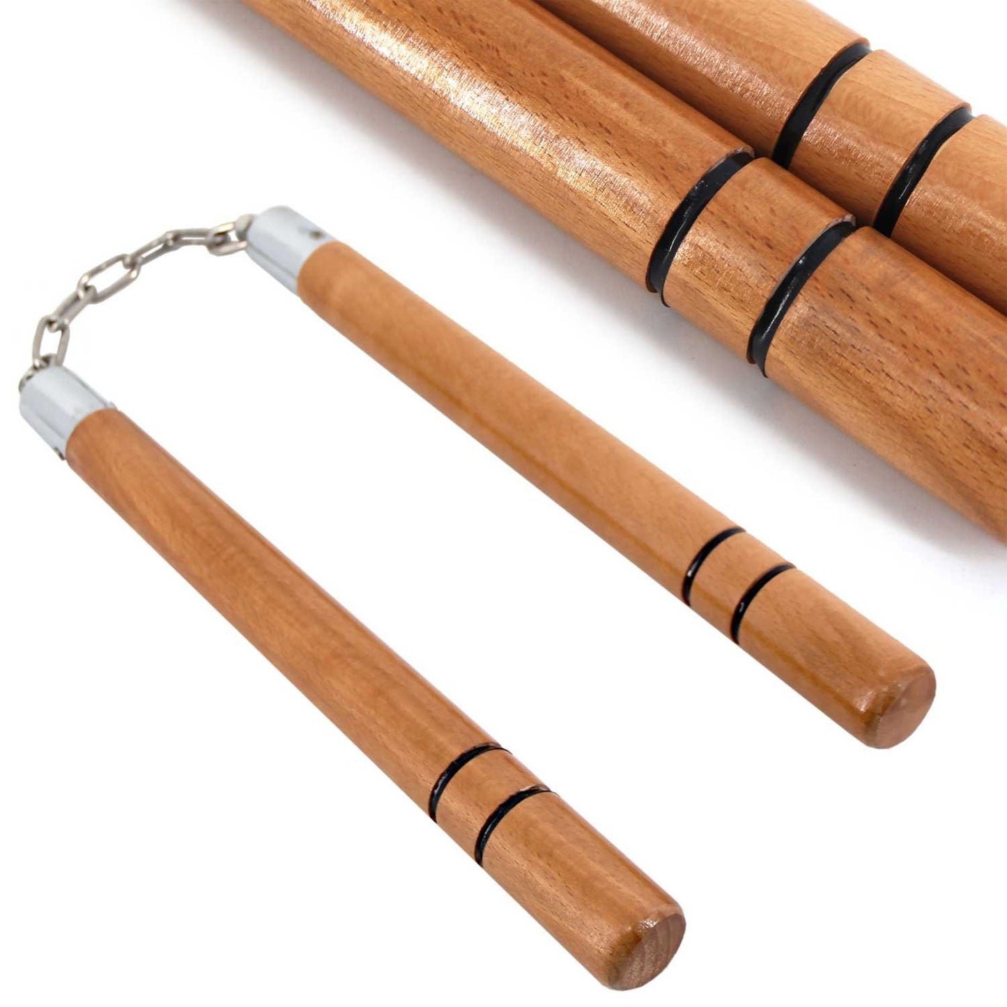 12" Brown Hardwood Nunchaku