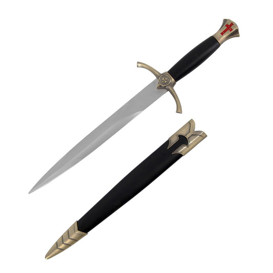 Golden Cross Pommel Crusader Dagger