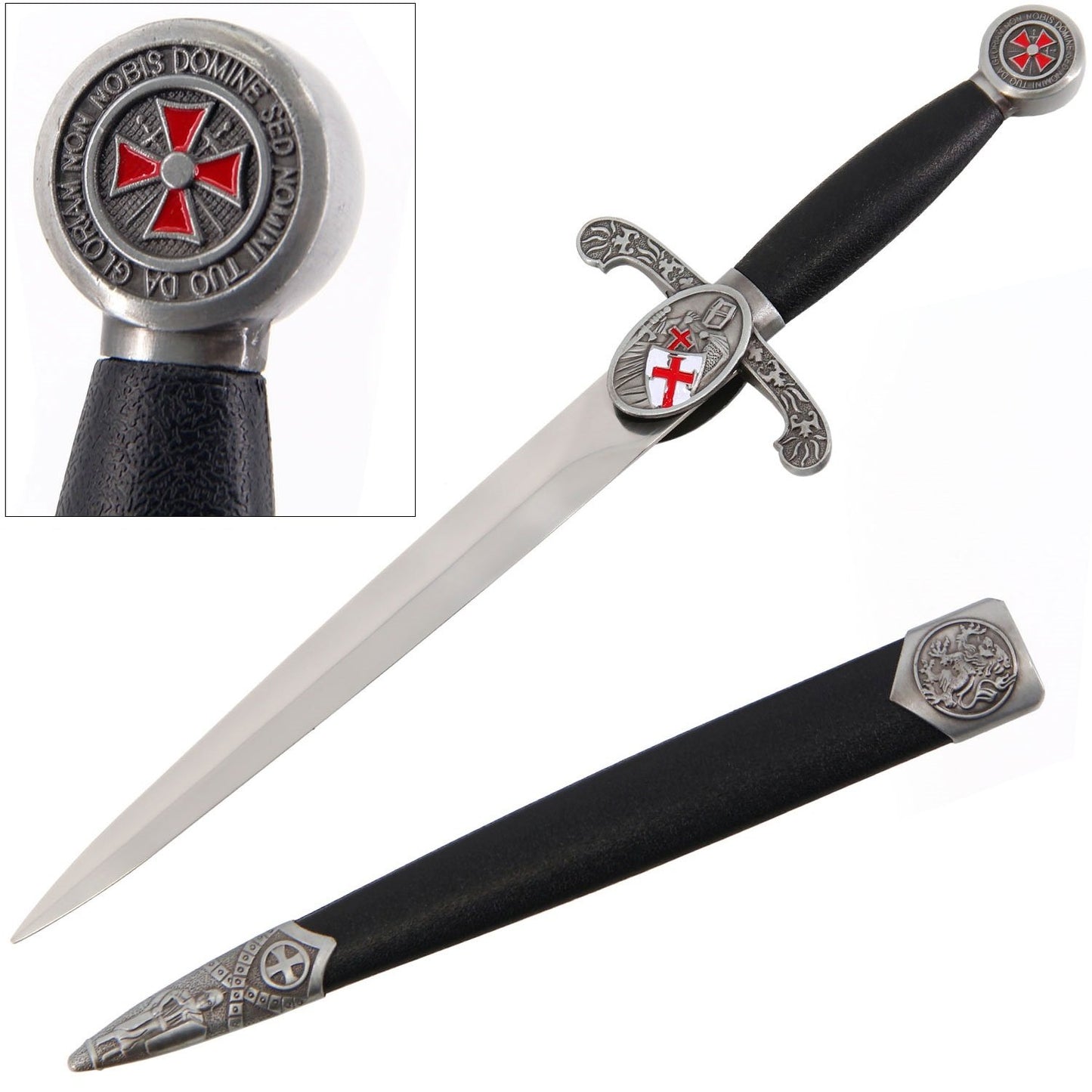 Crusader Cross Knights Dagger with Scabbard