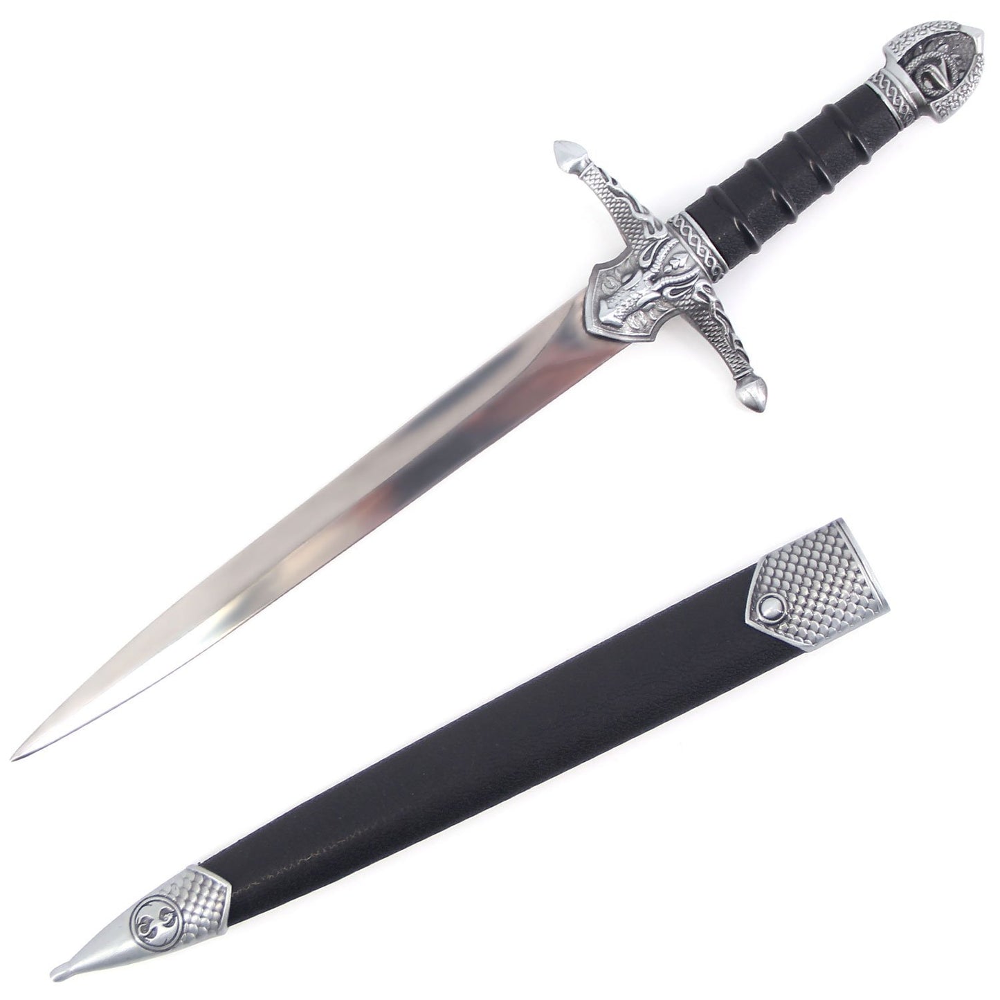 14.25 Inch Dragon Hilt Dagger with Scabbard