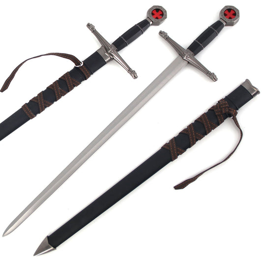 24 Inch Knights Templar Red Cross Short Sword