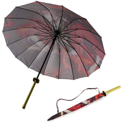 Tsugikuni Yoriichi Anime Demon Slayer Cosplay Umbrella Automatic Folding