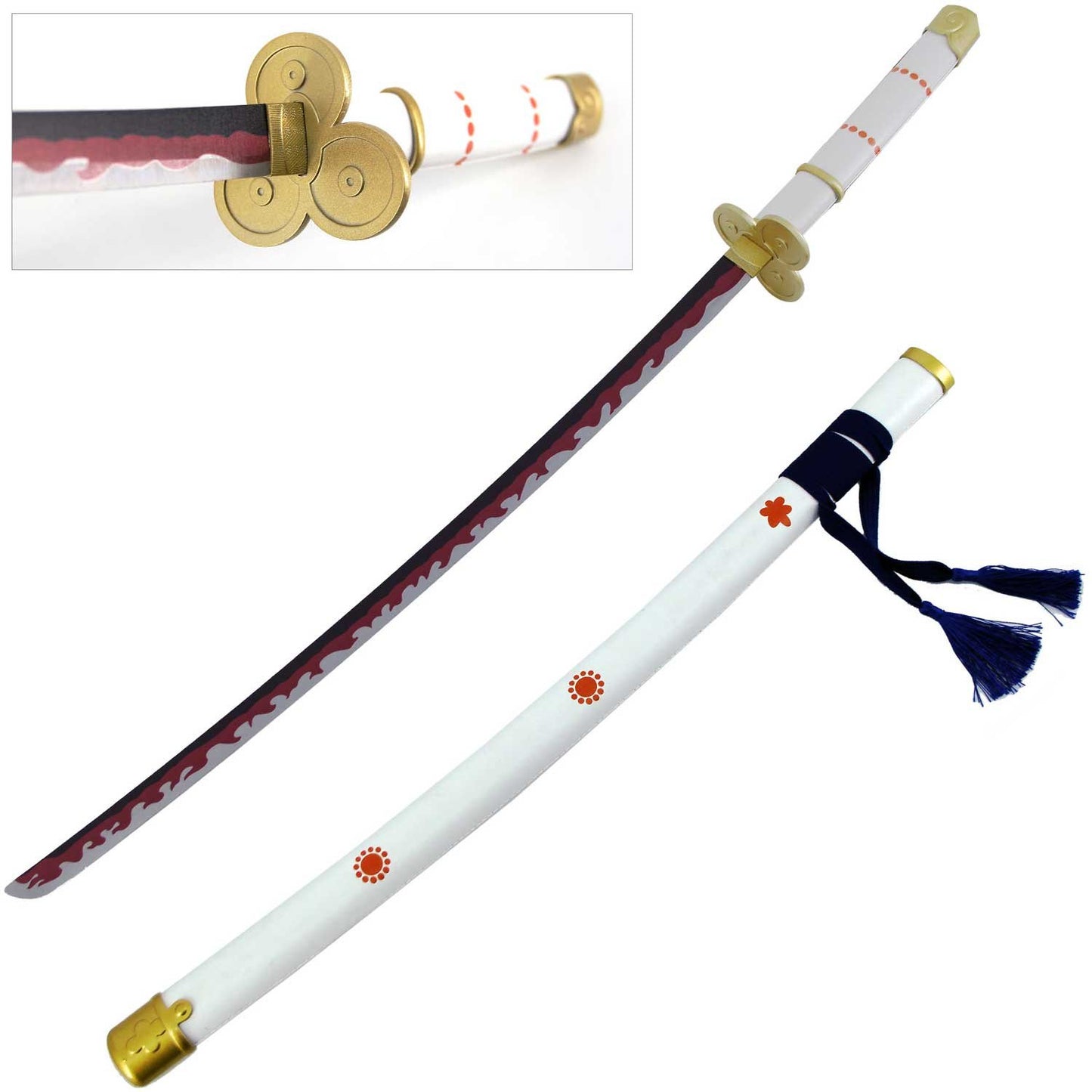 Enma Zoro’s Roronoa Yamo White Katana Replica Steel Sword