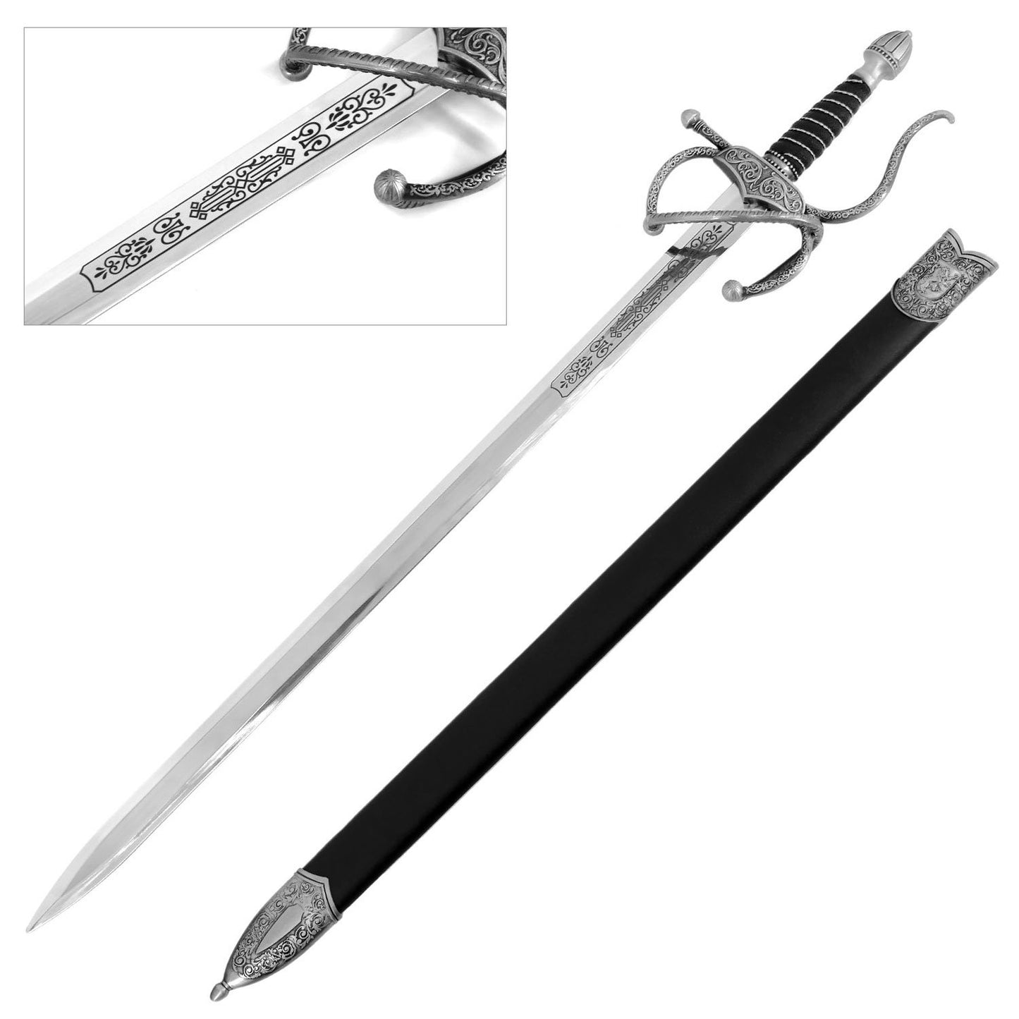 Rapier Sword Stainless Steel Medieval Renaissance Knight