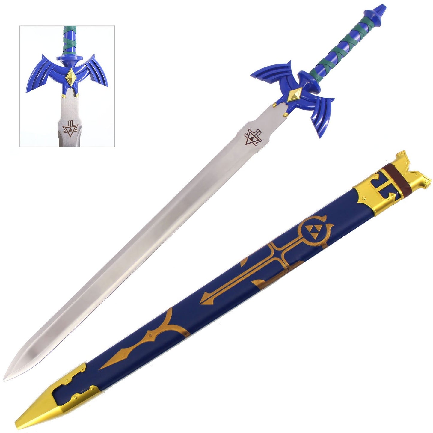 Stainless Steel Master Long Sword Link Hyrule Knight Fantasy Video Game Prop