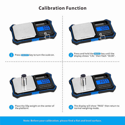 Fuzion Digital Pocket Scale, 200g x 0.01g Jewelry Gram Scale Blue