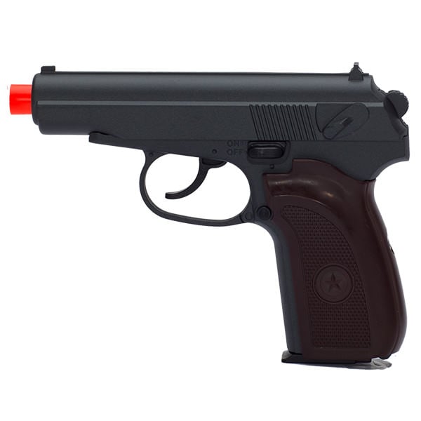 G29W Metal Spring Airsoft Pistol in Black & Wood. Shoots 245 FPS