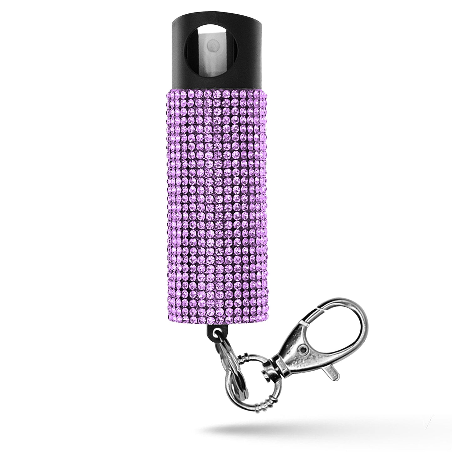 Bling It On Key Ring Self Defense Pepper Spray Lavender Jeweled Cary Case