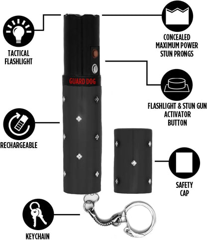 Electra Concealed Lipstick Stun Gun 3 Million Volt with 100-Lumen Flashlight