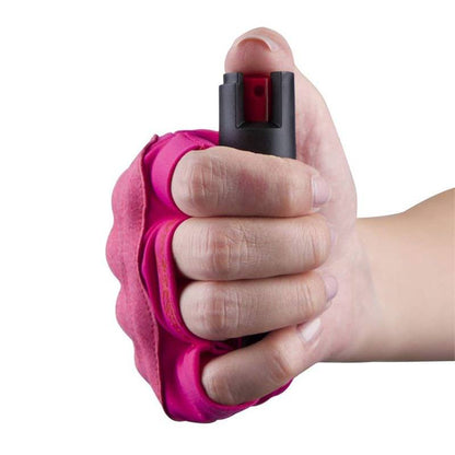 InstaFire Extreme Self Defense Pepper Spray With Knuckle Defense Pink