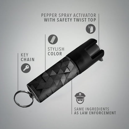 Triangle Keychain Mini Pepper Spray for Self Defense - Safety Twist Top to Prevent Accident