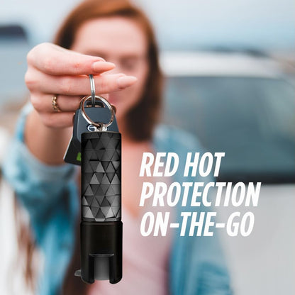 Triangle Keychain Mini Pepper Spray for Self Defense - Safety Twist Top to Prevent Accident