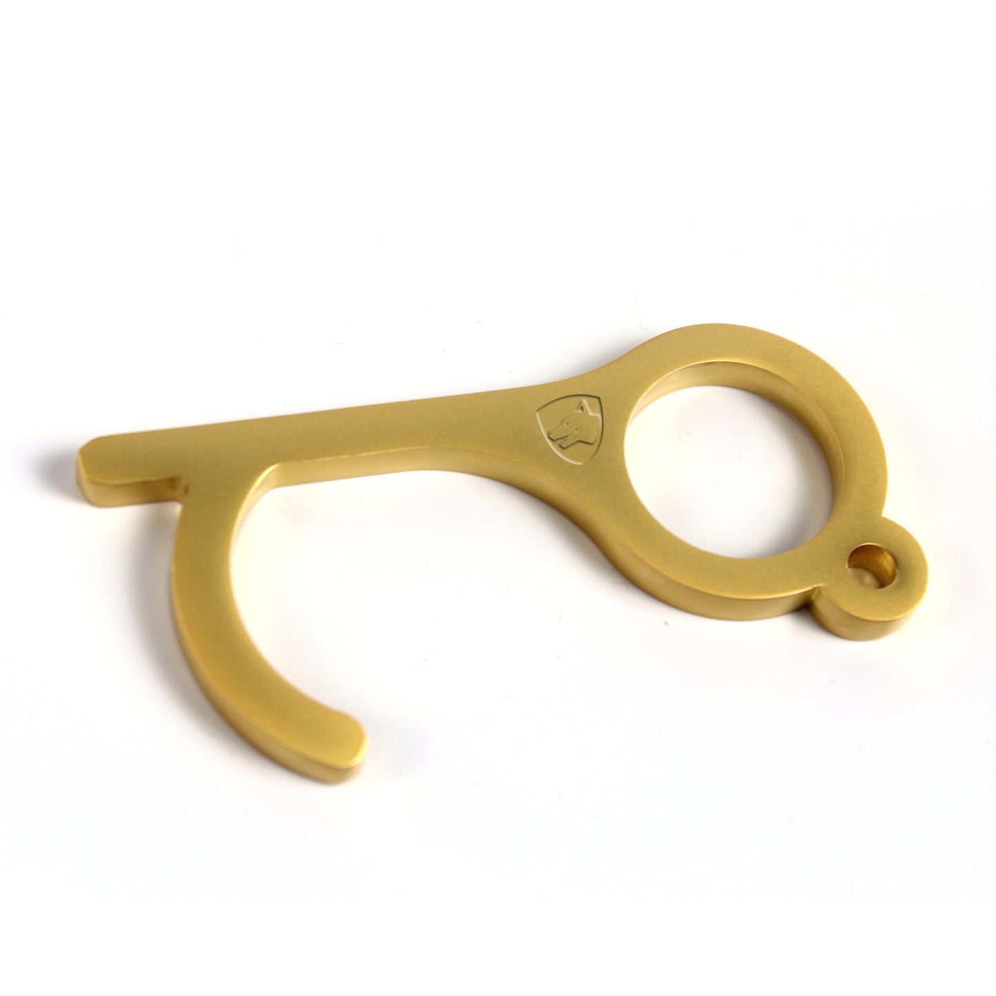 No Touch Keychain Gold Handtool for Touchless Opening Doors and Pressing Buttons