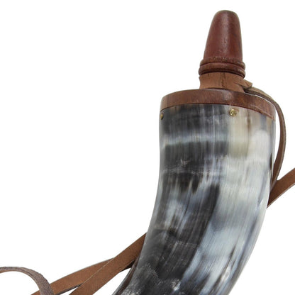 14" Medieval Renaissance Gunpowder Horn