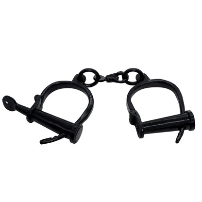 Hand Forged Iron Shackles Medieval Dungeon Black Hand Cuffs