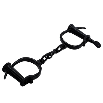 Hand Forged Iron Shackles Medieval Dungeon Black Hand Cuffs