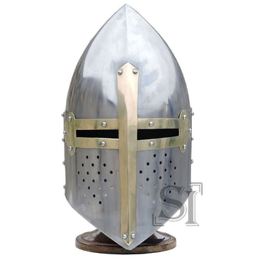 Medieval 16G Knights Sugarloaf Helmet With Stand