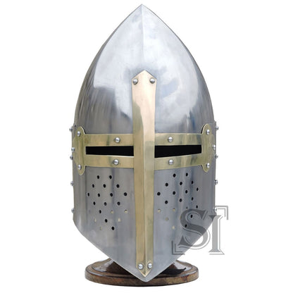 Medieval 16G Knights Sugarloaf Helmet With Stand