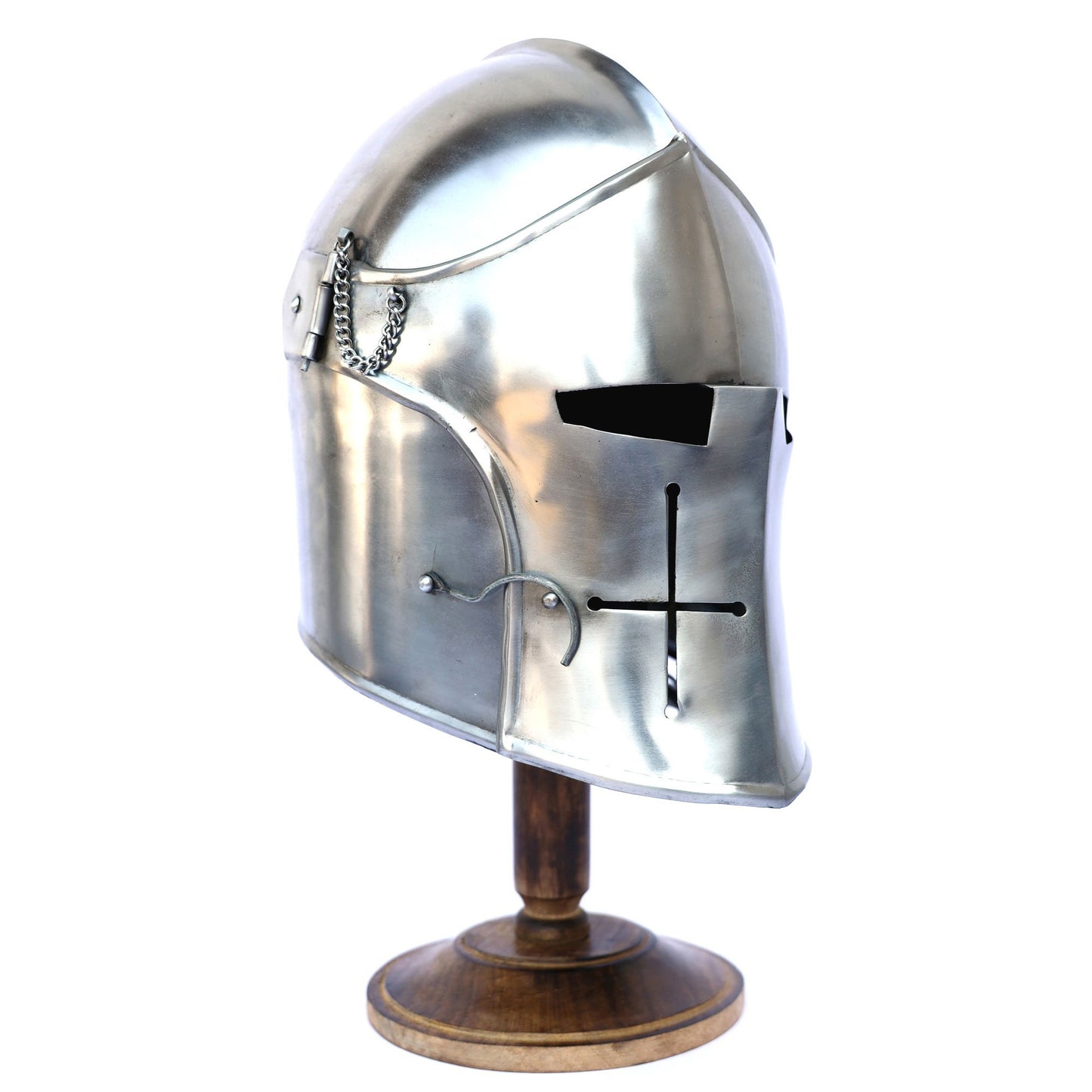 Medieval Visored Barbuta Helmet