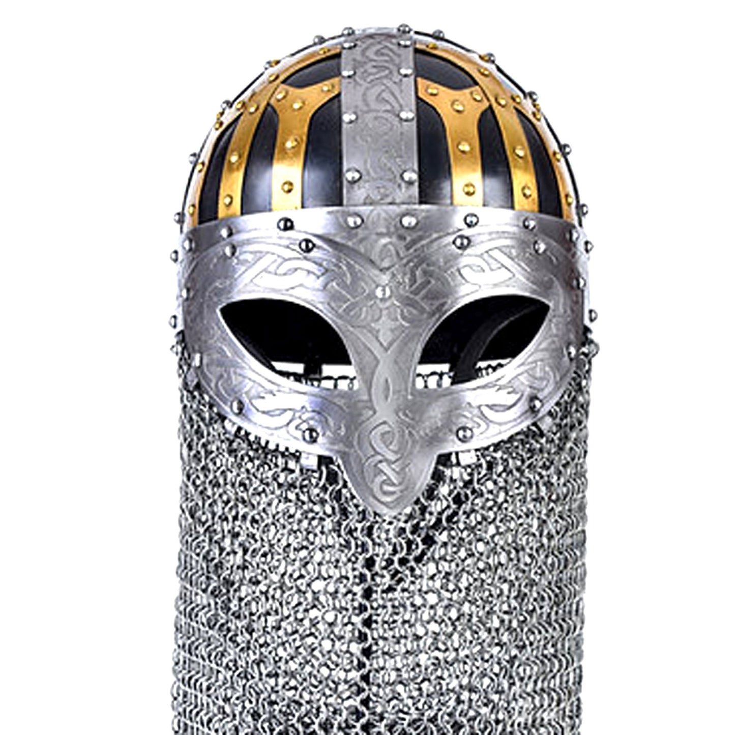 Highly Detailed Norse Warrior Helmet with Aventail