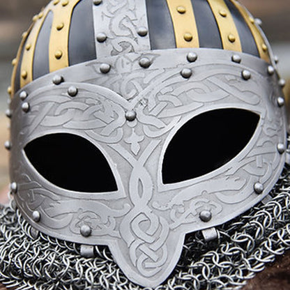 Highly Detailed Norse Warrior Helmet with Aventail