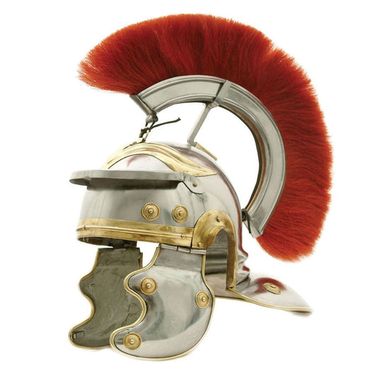 Imperial Itallic Roman Officer Helmet with Liner and Detachable Plume