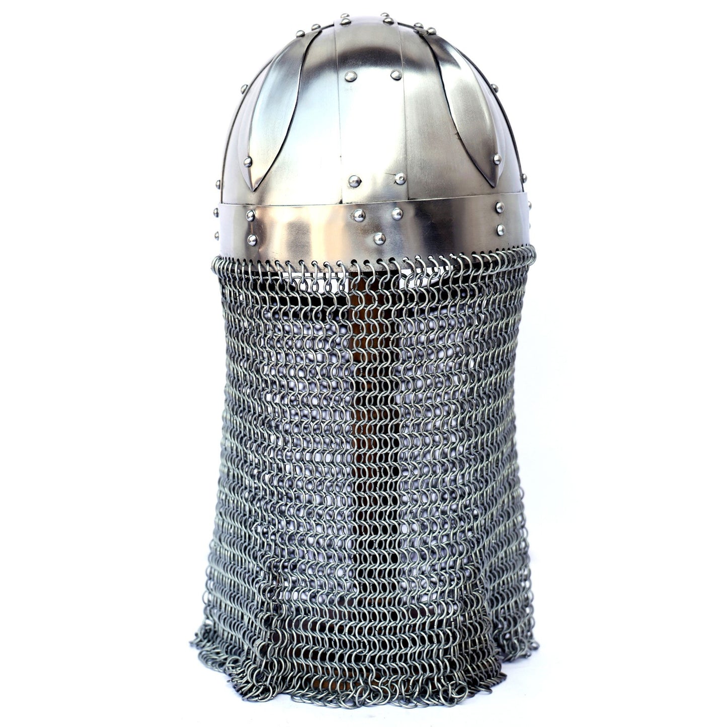 Viking Helmet Battle Armor 18G Steel and Chainmail