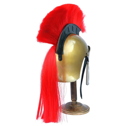 Red Crest Praetorian Roman Centurion Helmet with Plume