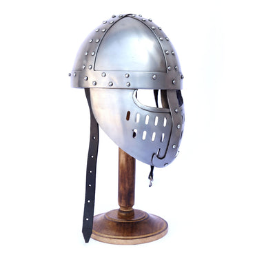 Norman Faceplate Crusader Spangenhelm Steel Helmet