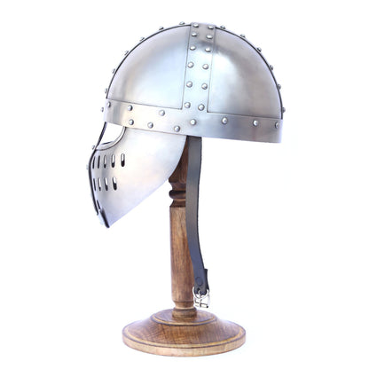 Norman Faceplate Crusader Spangenhelm Steel Helmet