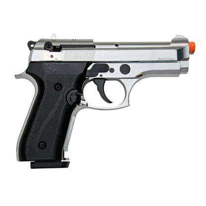 Jackal Compact Chrome Finish - Full Auto Front Firing Blank Pistol Gun