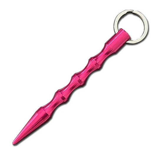 Polished Pointed Pink Kubaton Self Defense Keychain