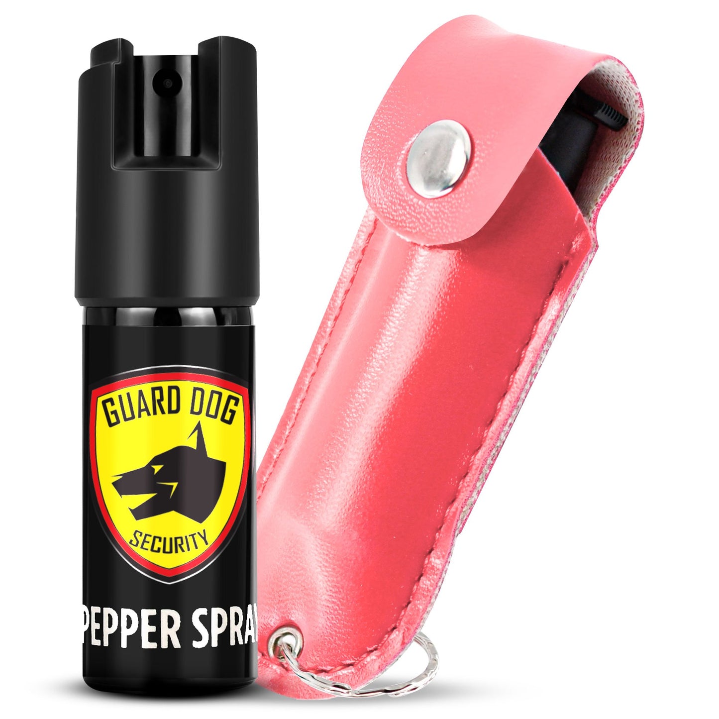 Light Pink Personal Defense Pepper Spray OC-18 1/2 oz  - Leather Case