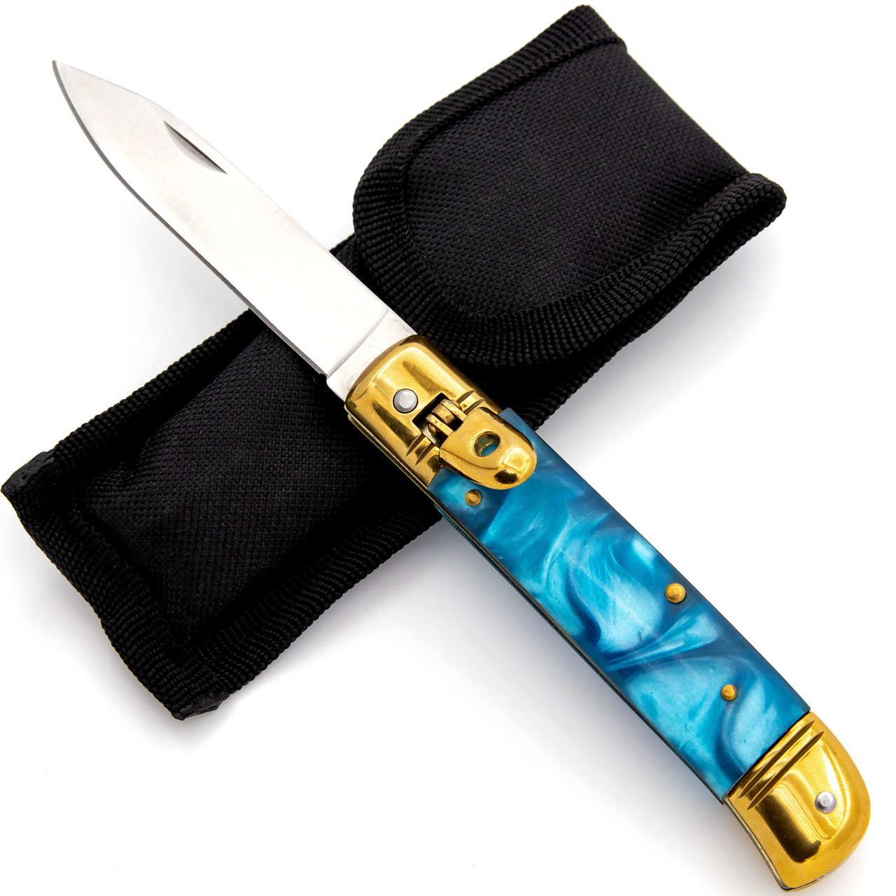 Elusive Horizon Switchblade Lever Lock Automatic Knife – Finish Edge