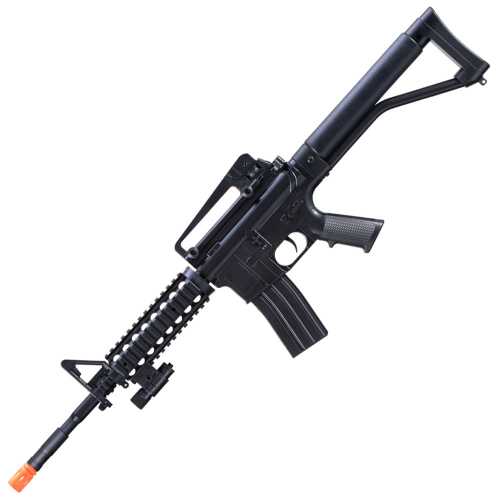 M-16A Spring Powered Airsoft Rifle with 2 Magazines and 2 Stocks