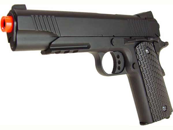 Double Eagle M291 Full Metal 1911 Tactical Rail Metal Spring Pistol Airsoft Gun