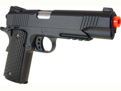 Double Eagle M291 Full Metal 1911 Tactical Rail Metal Spring Pistol Airsoft Gun