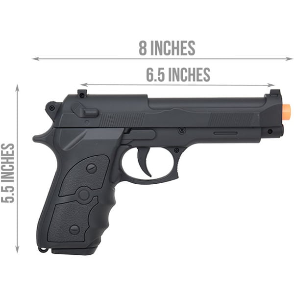 M757 Full Size M9 Airsoft Spring Pistol 6mm BB Hand Gun